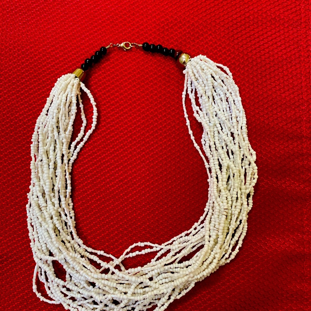 Multi Strand White Shell Necklace